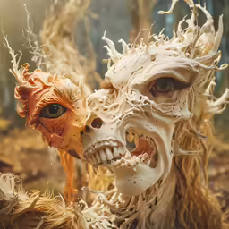 the masks in this image have two different looks