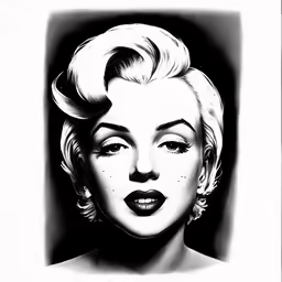 a woman with hair on her head wearing a pin up
