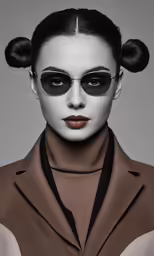 woman with black eye makeup and eye make up looking into the camera
