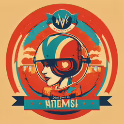 an artwork with a woman wearing a helmet on top of it,the poster for wwj
