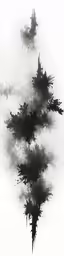 abstract composition with multiple shapes, including trees