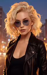 a woman wearing black clothes and wearing sunglasses