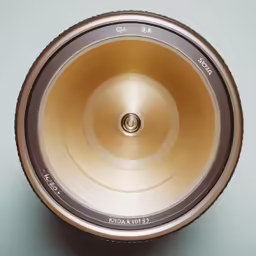 closeup shot of the bottom side of a camera lens