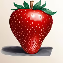 an illustration of a strawberry on a white background