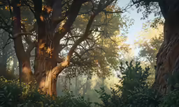 a wooded area filled with lots of trees