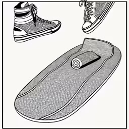 shoes that are on top of a skateboard