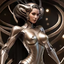 an artist is doing something in a sci - fime