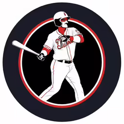 a baseball player is holding a bat and hitting the ball