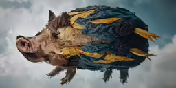 an art piece that looks like a pig