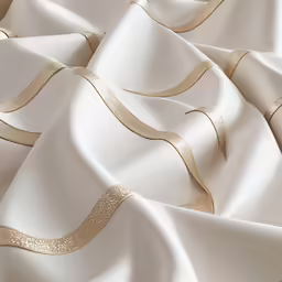 silk fabric with gold thread on it