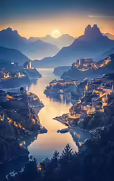 a view of a city on the water