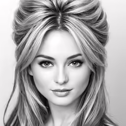 a black and white photo of a woman
