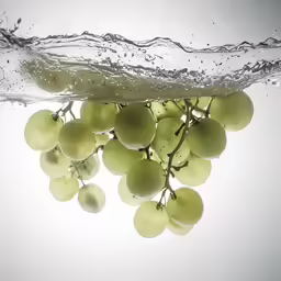 grapes floating in the water on top of the floor