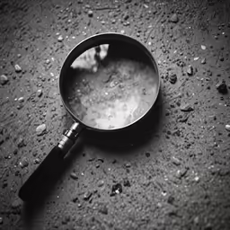 a magnifying glass that is on top of a table