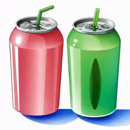 a couple of cans next to each other