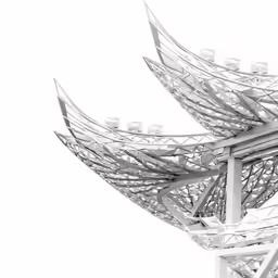 a very unique structure made out of metal
