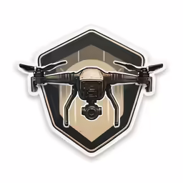a sticker depicting a small propeller
