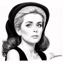 a woman is wearing a hat and posing