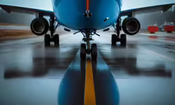 a airplane on the runway at an airport