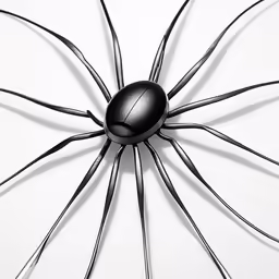 a black and white clock with four arms
