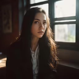 an image of a girl that is staring at something