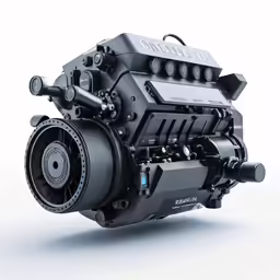 the front end of a diesel engine