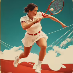 woman with racquet and tennis ball playing a game of tennis