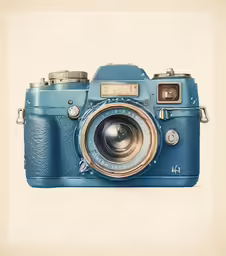 a drawing of a camera on a white background