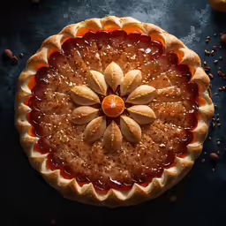 a fancy pastry sits atop an almost uncooked surface