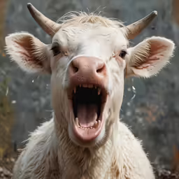 a very cute animal with its mouth wide open