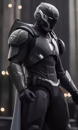 the batman is wearing armor in a model
