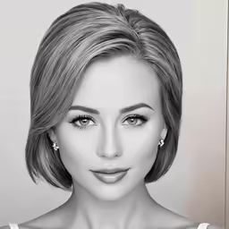 a drawing of a woman in a white dress