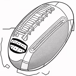 an illustrated football ball with a black outline pattern,footballs is in the air as if for sports coloring page,coloring page for a football coloring pages,an image of football ball for coloring pages,football coloring pages with a black and white background