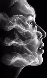 smoke and light are blowing in the air