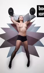 a woman is doing some yoga with dumbbells