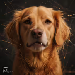 an animal that has some kind of spider web around its face
