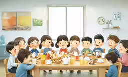 a group of people sitting around a wooden table with drinks