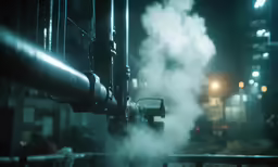 a factory with smoke coming out of it