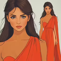 a painting of a woman in a dress
