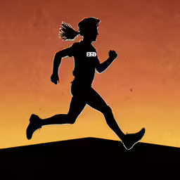 a person that is running through a field