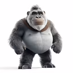 the life size yetis for a new animated movie, which features gorillas in different poses