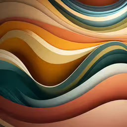 an abstract wall painting with colorful waves,an abstract painting of wavy lines in different colors