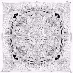 a drawing of the pattern is made in the center
