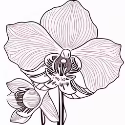 a close up view of an orchid flower