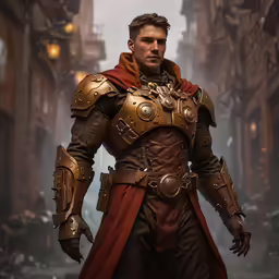 a man in a costume is shown walking down a city street
