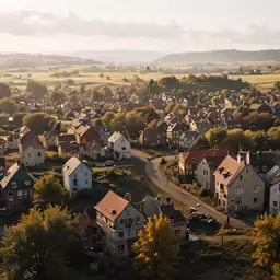 a large housing community with many buildings