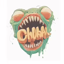 a poster with the words choma spelled in front of it