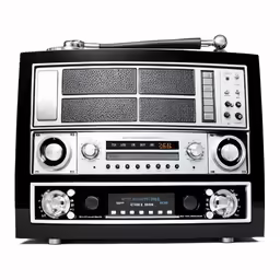 a radio in the shape of a boombox