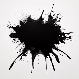 an artistic black ink splattered frame