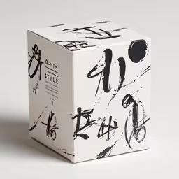 the block is covered in various inks